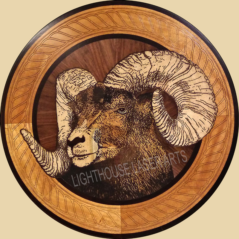 Big Horn Sheep w/Rope Border